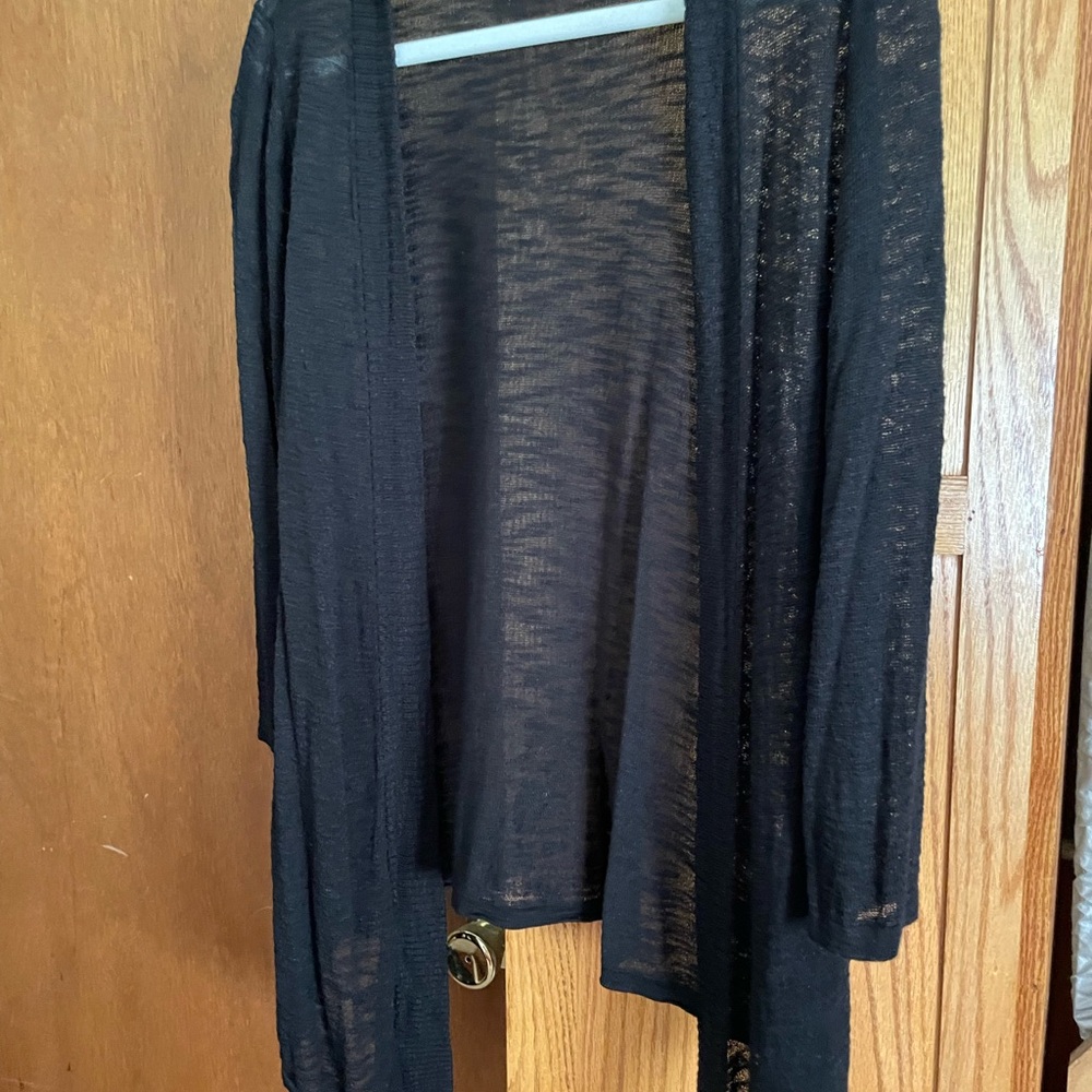 Torrid Black Sheer Knit Top